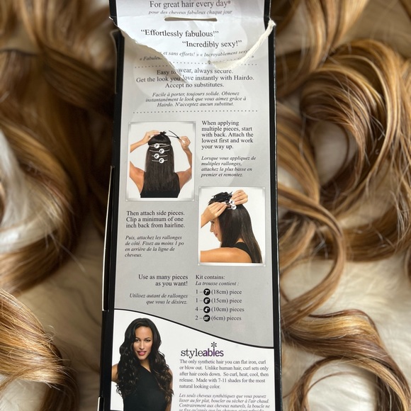 Hairdo 8 pc 18” Wavy Clip In Extension Kit - Honey Ginger / Dark Golden Blonde - Picture 4 of 8